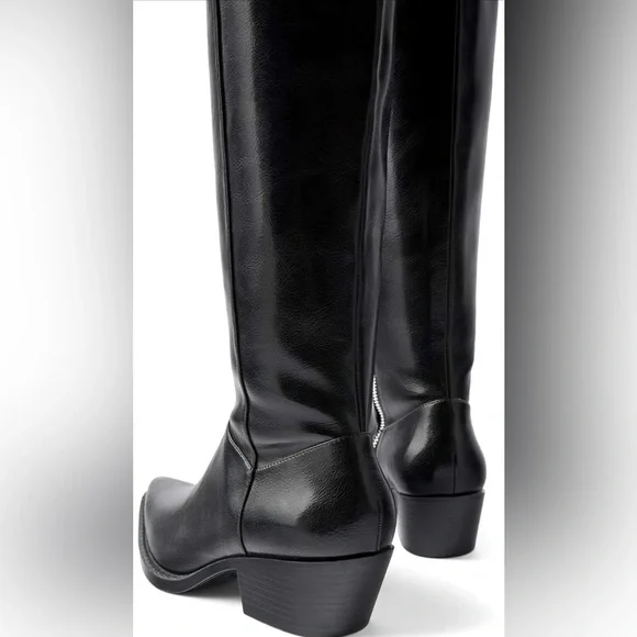 Zara Women Cowboy-heel boots 7052/001/040 - Picture 3 of 6